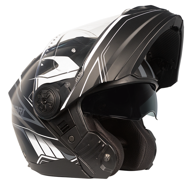 Buy Safari 909 Flip Up Black White Helmet In Melbourne